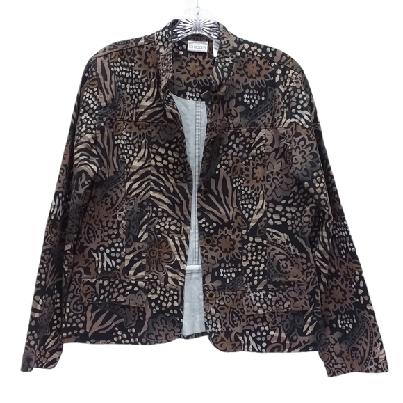 Chico's Women's Multi Animal Print Jacket - Picture 1 of 7